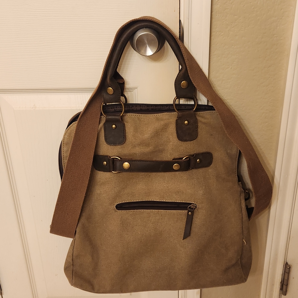 Men's Tan Canvas Bag